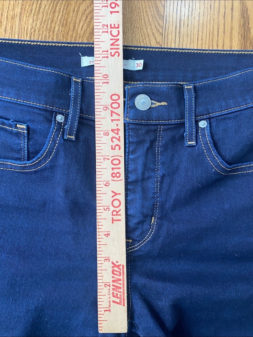 Levi’s jean bundle (2) pair size 30 315 shaping boot cut dark blue high rise - Picture 9 of 14